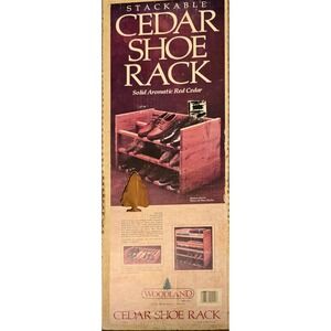 CedarFresh Stackable Cedar Shoe Rack, 25"l x 14"d x 5.5"h..Lot Of 1 RACK